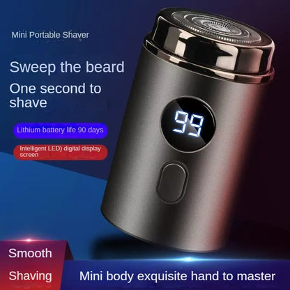 1 electric shaver, mini portable facial electric shaver, rechargeable dry wet dual-use men's shaver, car travel office shaver