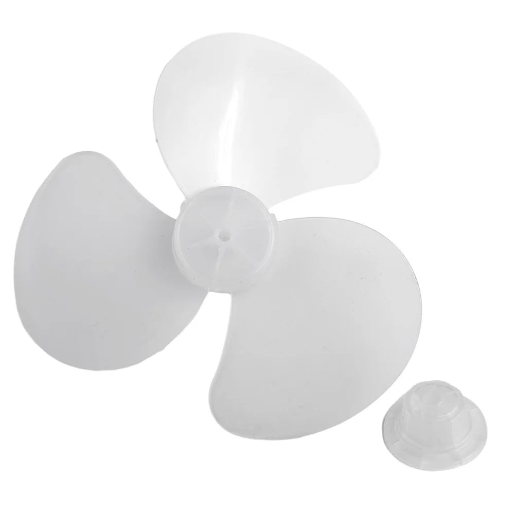 14Inch 3 Leaves Plastic Fan Blade Electric Fan Accessories Household Standing Pedestal Fan Blade Table Fanner With Nut Cover
