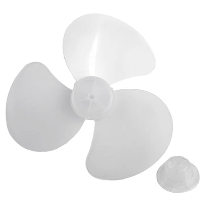 14Inch 3 Leaves Plastic Fan Blade Electric Fan Accessories Household Standing Pedestal Fan Blade Table Fanner With Nut Cover