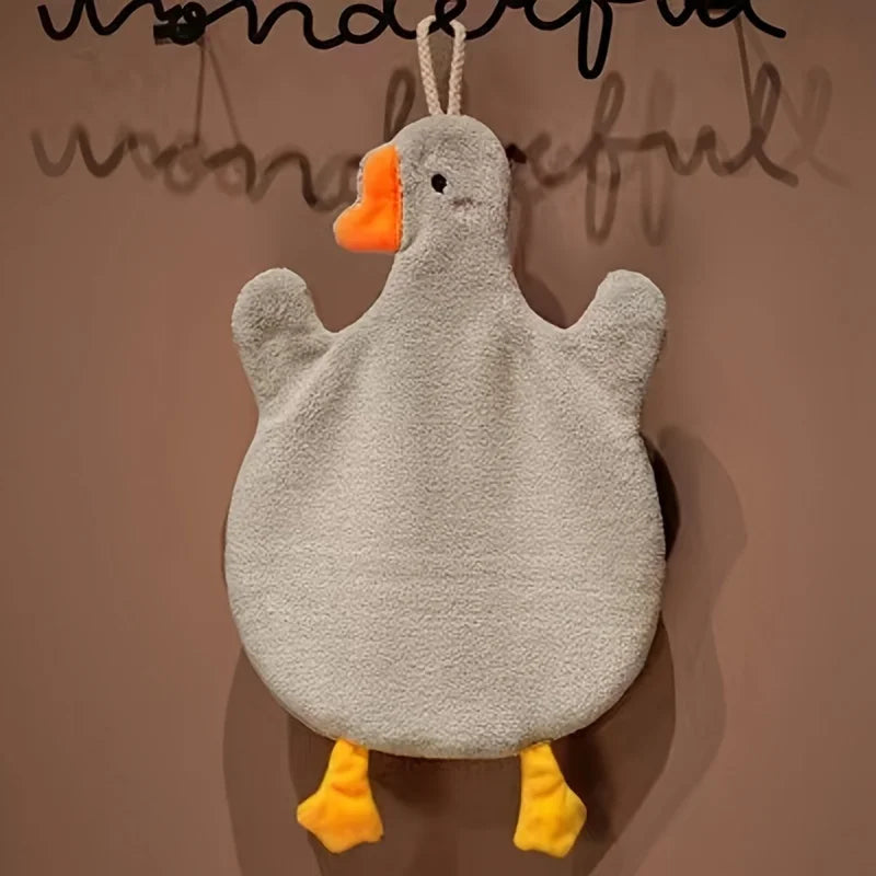 Cartoon Duck Hand Towels, Hanging Kitchen & Bathroom & Bedroom Hand Towels