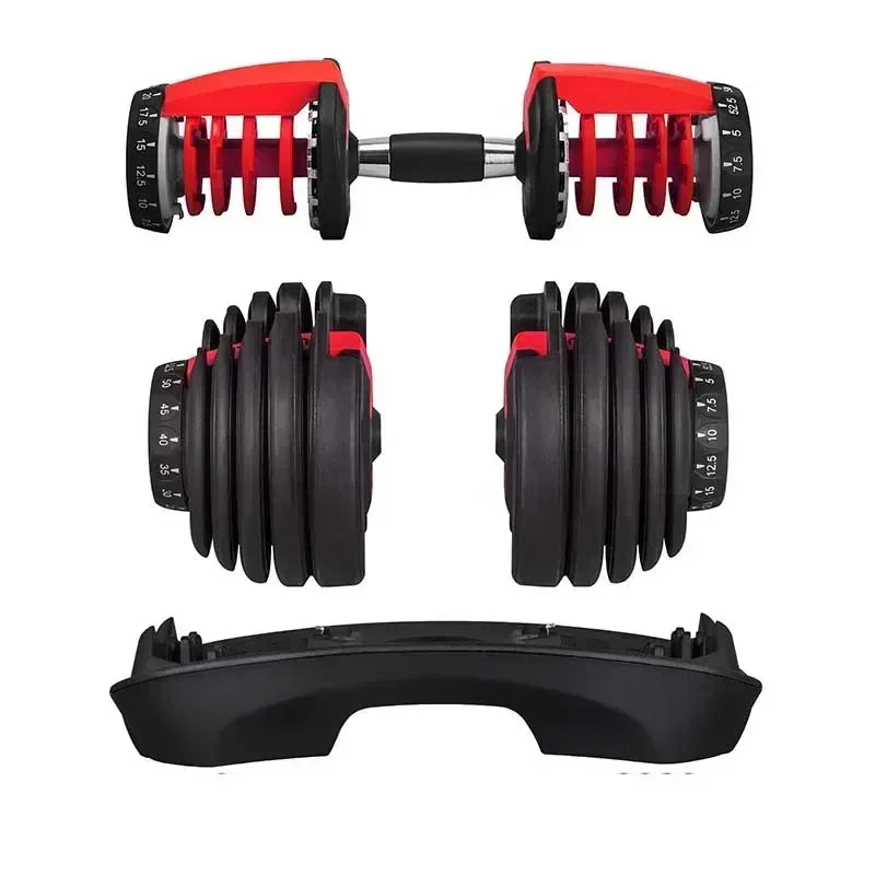 VEVOR Adjustable Dumbbell 24/40KG 52.5/90LBS Fitness Equipment Training Arm Muscles Dumbbell SET Adjustable Home Trainning