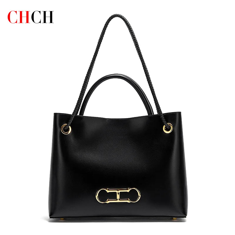 CHCH Women's Tote Bag 2025 New Black Business Women's Bag Dual purpose Shoulder Bag