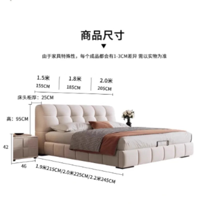 Bedroom Unique Bed Aesthetic Upholstered Frame French Lounge Bed Double Headboards Muebles Para El Hogar Home Accessories