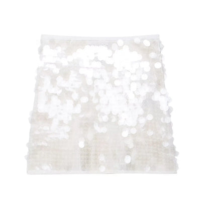 HH Women Fashion Shinny Sequin Mini Skirts Side Zipper High Waist A Line Skirt Summer Woman Elegant Club Party Sexy Lady Skirts