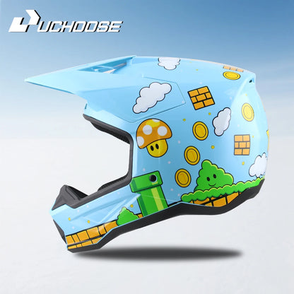 906-Motorcycle Off-Road Helmet, Fully Covered Electric Vehicle, Pulling Full Helmet, Mountain Downhill, All Season