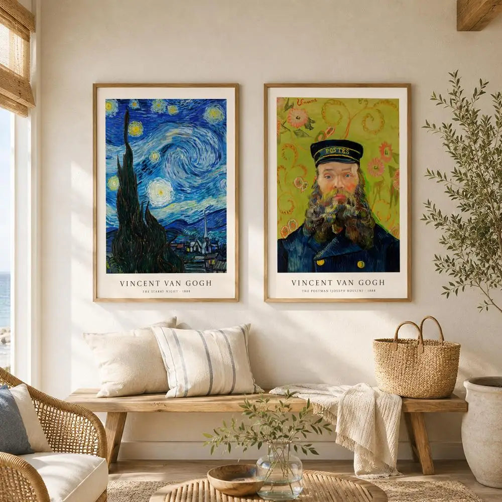 CLASSIC Paintings Van Gogh Poster Versatile HD Waterproof Wall Art Self-Adhesive Decor for Any Space Ideal Gift