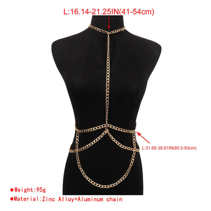 Body Chains Jewelry for Woman Fashion Bikini Chain Belly Body Harness Beach Sexy Accessories