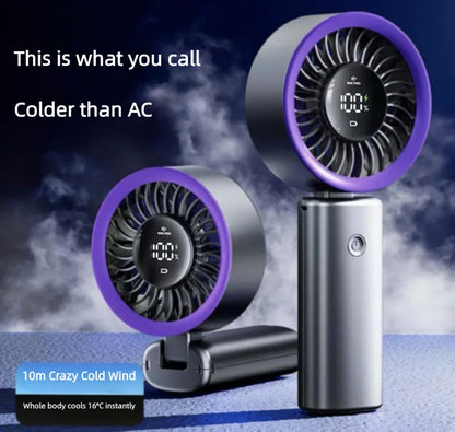 Portable Handheld Fan Foldable Handheld Fan Personal Cooling Ultra Compact Lightweight for Outdoor, Office