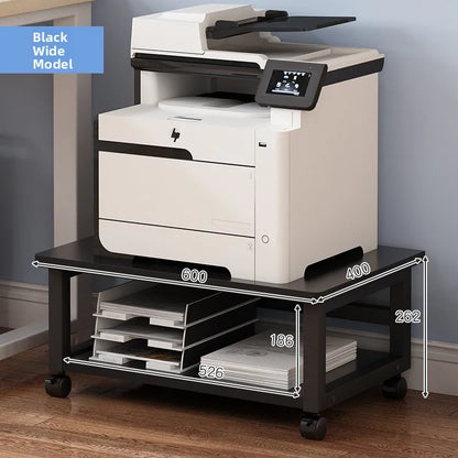 Low Profile Floor Mounted Office Desktop under Desk Printer Copier Storage Ra Home Use Mobile Organization elf