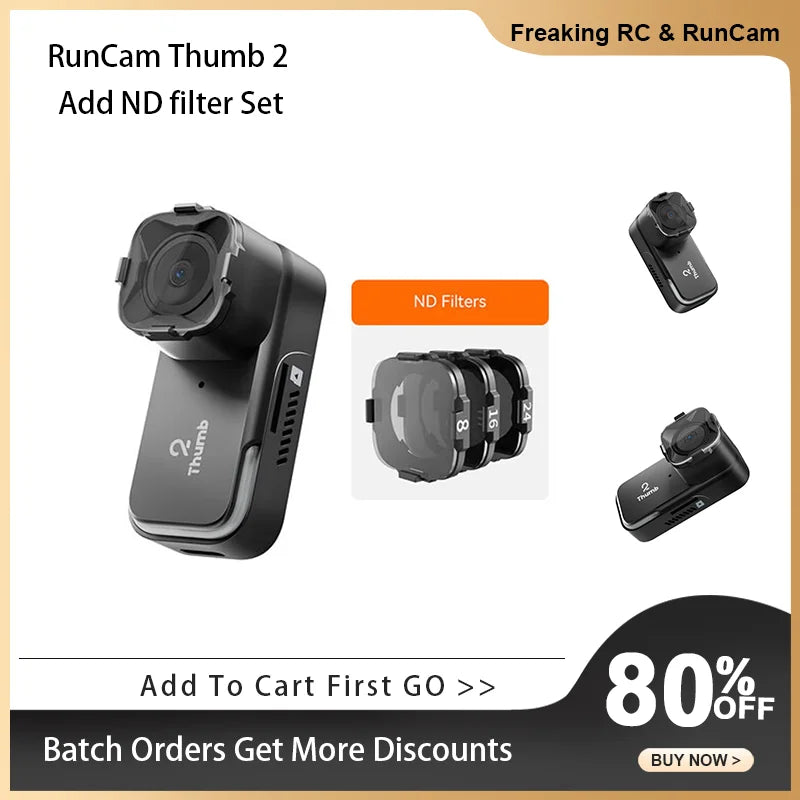 RunCam Thumb 2 HD Camera 4K 60fps 4K Action Camera Model aircraft camera for FPV drone only 27g