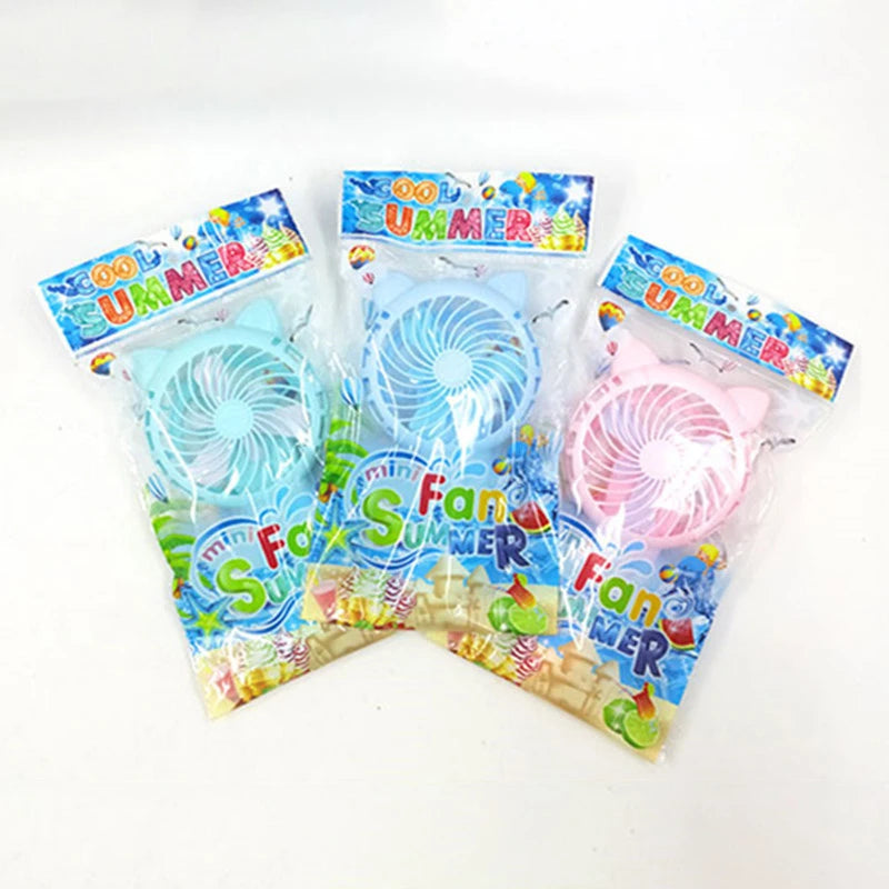 3-color Portable Handheld Fan, Hand Pressed Fan, Mini Portable Fan, Battery Free, Cute Home Fan, Cooling Cartoon Handheld Fan