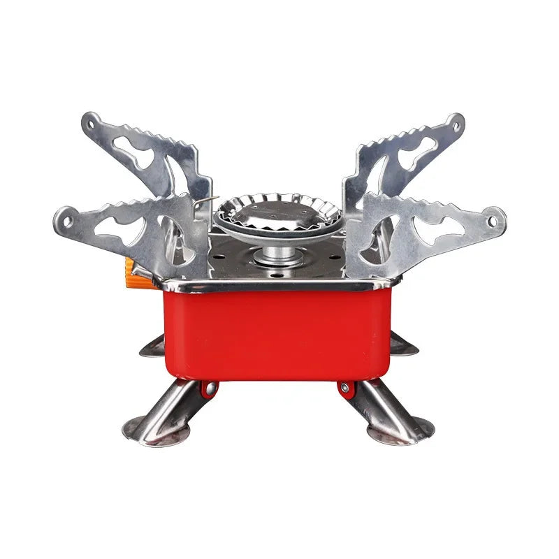Outdoor Mini Square Portable Folding Gas Stove Ultra-Light Camping Cassette Cooker Travel Hiking Equipment