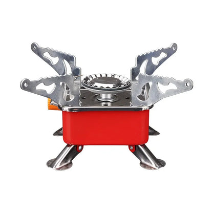 Outdoor Mini Square Portable Folding Gas Stove Ultra-Light Camping Cassette Cooker Travel Hiking Equipment