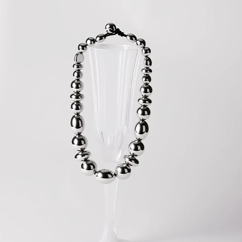 Round bead personalized necklace retro simple size bead necklace necklace necklace necklace accessories for women to wear