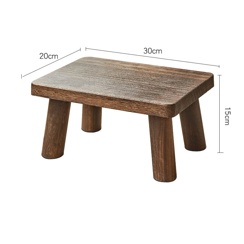 Small wooden stool shoe stool low stool square stools living room small stools footstool wooden stools coffee table solid wood