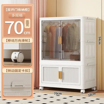 Natural Shelves Wardrobes Organizer Clothes Jeans Shelf Drawer Wardrobe Stackable Storage Stoffen Klerenkast Home Furniture