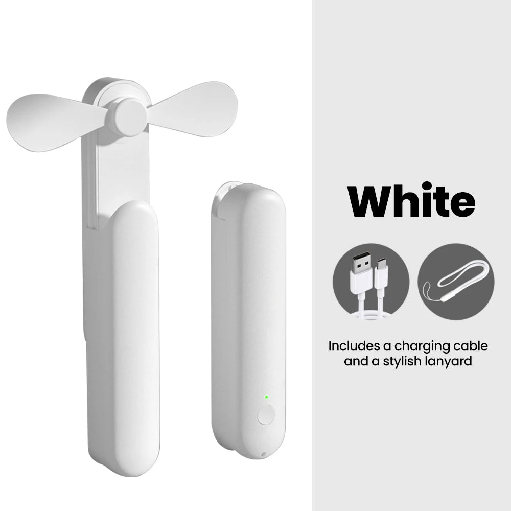Portable Mini Fan Handheld Small Fan Extendable USB to Type C Charging Fan 2-in-1 Multi-Functional Mobile Phone Charging Fan