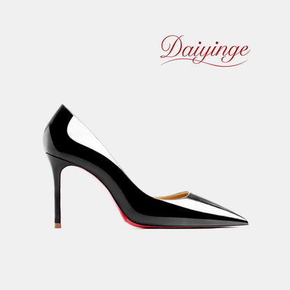 Heels For women 2026 Trend Leather Luxury Red Bottom High Heels 12cm Pointed Toe Stiletto Pumps Elegant Sexy Party Wedding Shoes