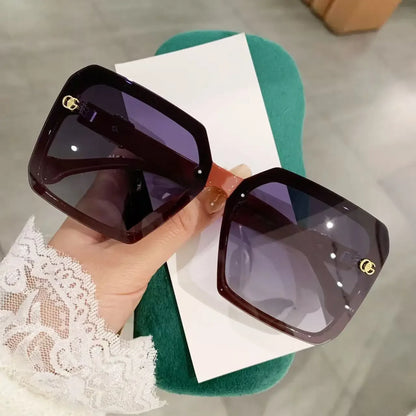 2025 New Sunglasses Women Large Frame Sun Glasses UV Protection Female Eyeglasses Ladies Gafas De Sol Mujer  Gafas De Sol Mujer