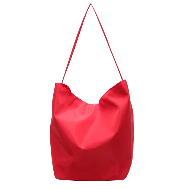 Nylon Solid Color 2025 New Product Designer Handbag Large Capacity Versatile Fashion Shoulder Bag Soft Commuter Simple Tote Bag