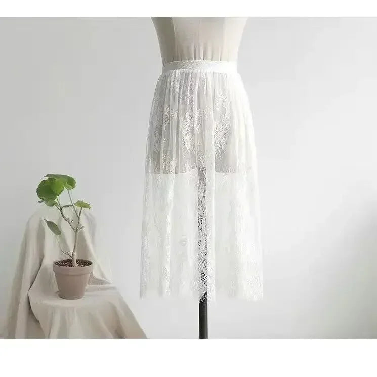 Fashion Basic 2025 Underskirt Female Half Length Skirt Lace Slip Innerwear Short Skirt Women Half Slip Dress Petticoat