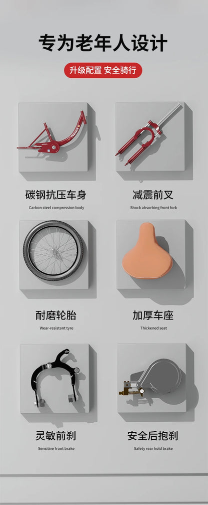 Tricycles for elderly people, pedals, pedals, variable speed bicycles for elderly people, rickshaws for transportation,