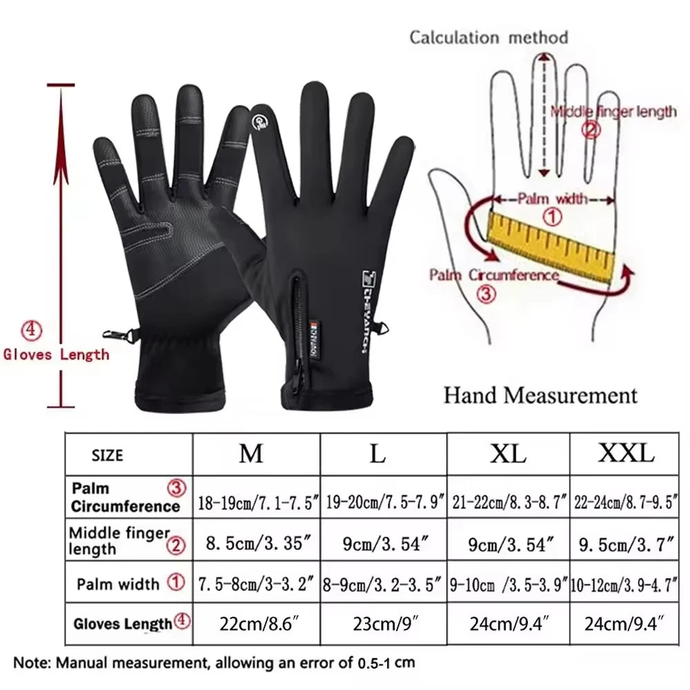 1Pair winter Motorcycle gloves, Ski gloves,cycling gloves,touch screen gloves, riding and mountaineering gloves