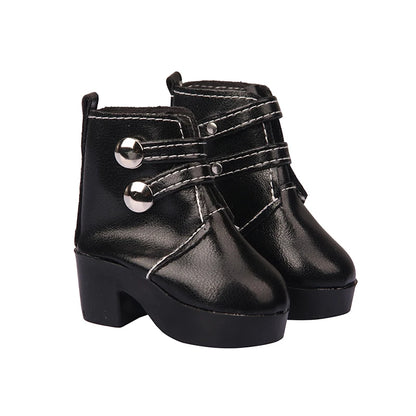 Toy Accessories 7cm Doll Shoes toys Fashion Double Breasted Leather Boots Rubber Girl Doll Shoes Accessory for Kids