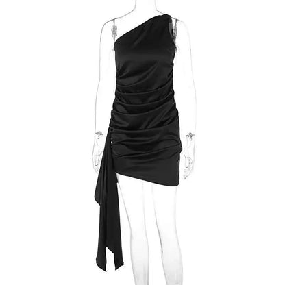 Avrilyaan Single Shoulder Backless Sexy Dress Women 2024 Robes Elegant Evening Party Dress Bodycon Mini Summer Dress Vestidos