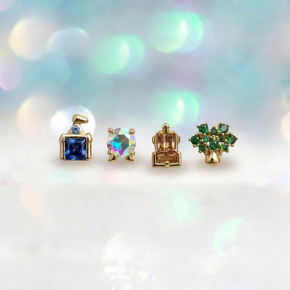 New Exquisite Cute Amusement Park Stud Earrings For Women Girls Fashion Party Birthday Jewerly Gift
