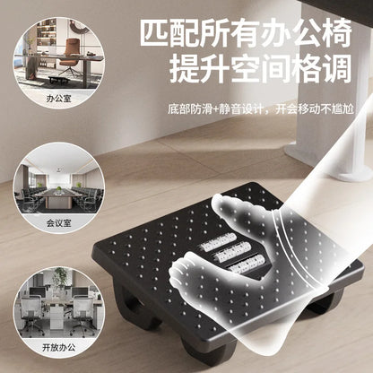 Office footstool, footstool, table cushion, footstool, foot pedal, anti warping leg pedal, footstool placement, footrest