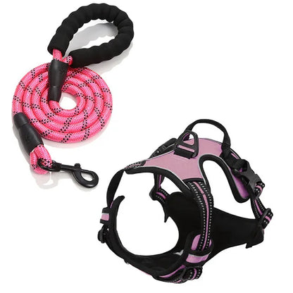 Dog Collars Harness Big Vests Leash Reflective Chest Strap Large Dog Chain Traction Rope Dog Pet Supplies Puppy Accessories