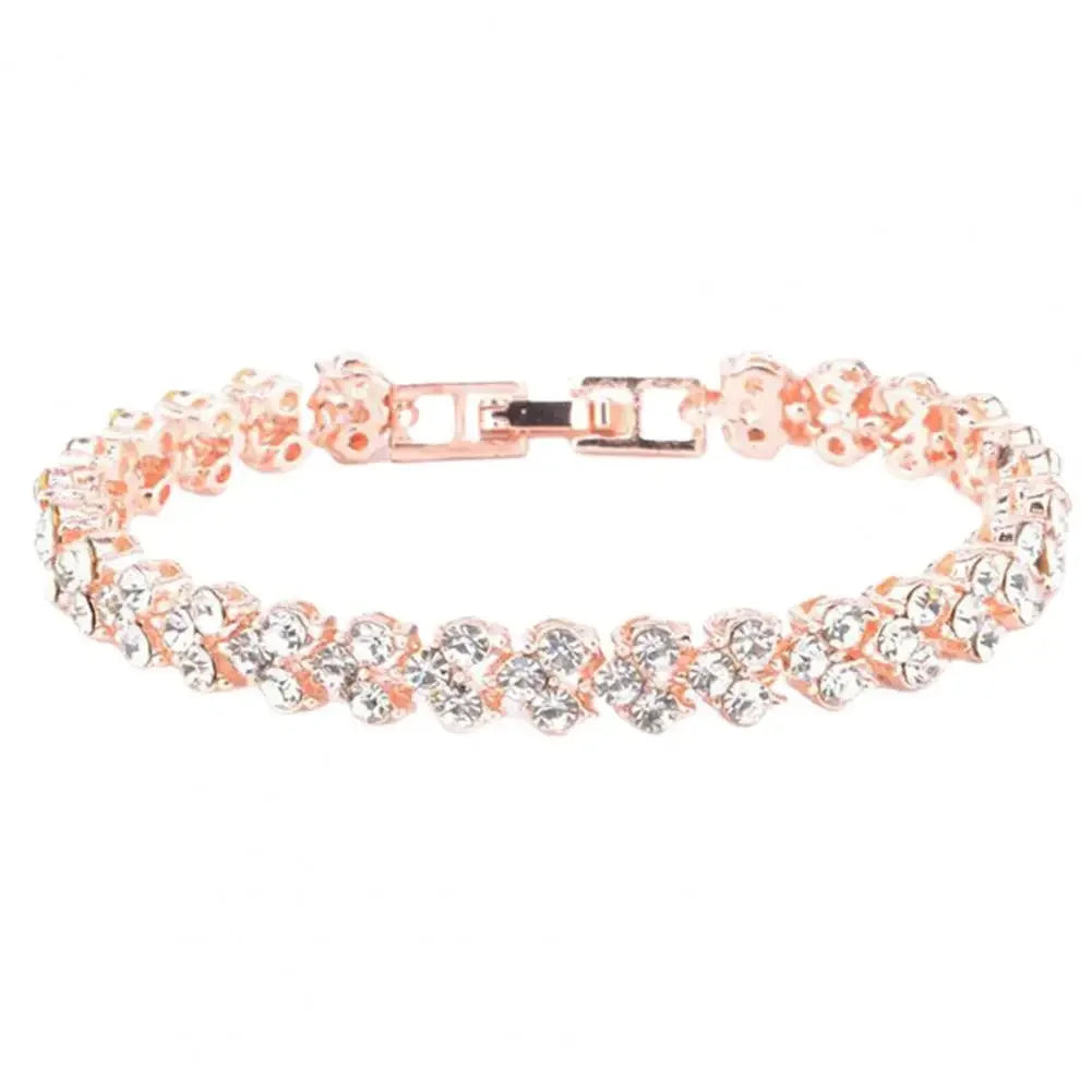 Elegant Bracelets for Women Chain Cubic Zircon Rhinestone Shiny Inlaid Bangle Bracelet Gifts Acier Inoxydable браслеты наруку