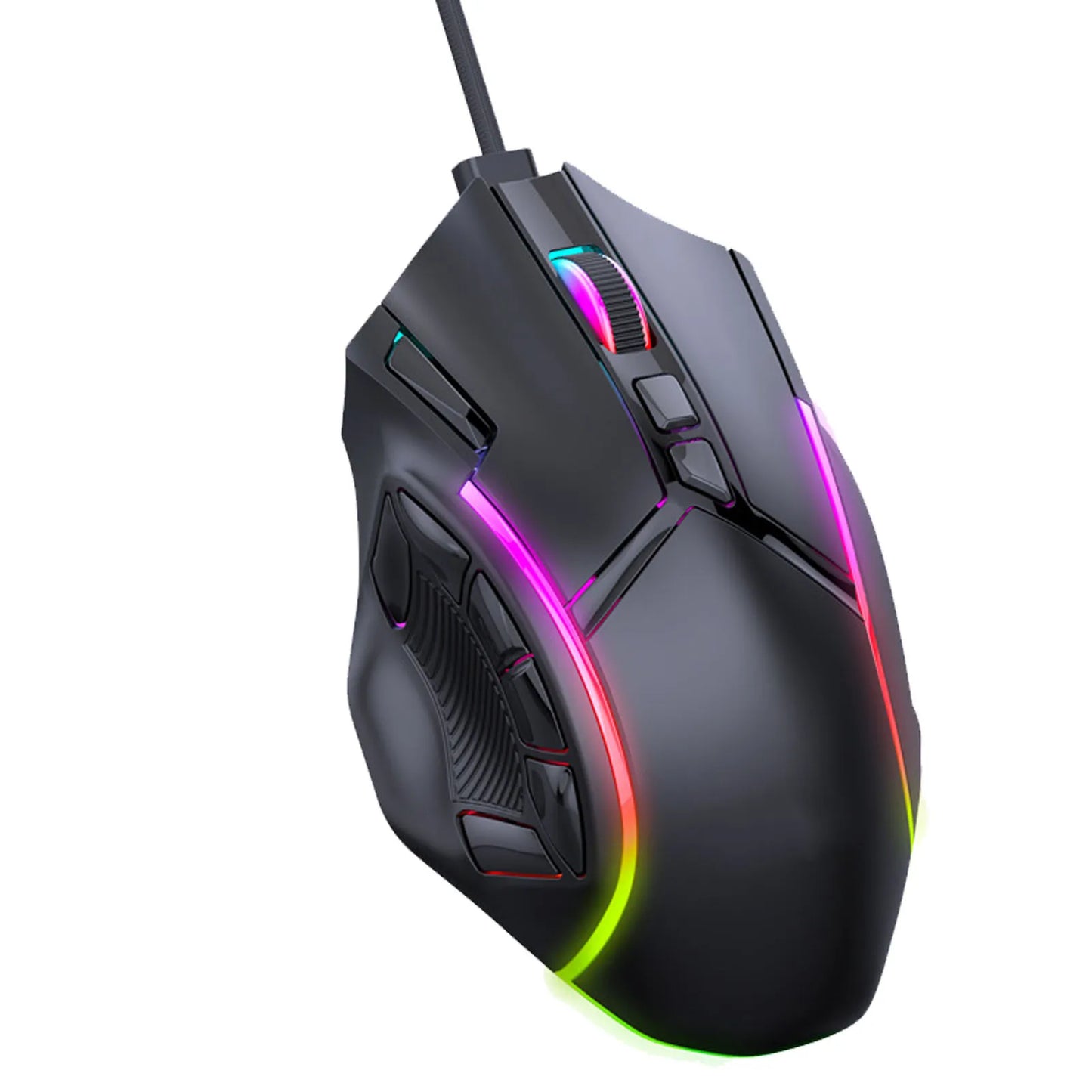 12800DPI Gaming Mouse RGB Gaming Mouse Gaming Mouse RGB Wired 12800DPI 12 Keys Macro Definition Computer Replacement Accessories
