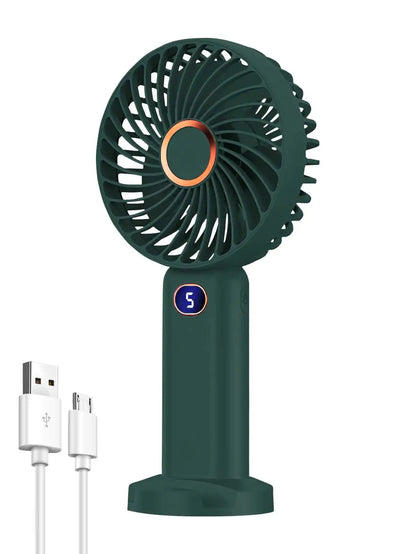 Portable Handheld Fan, Electric Fan with Digital Display, Handheld/neck Hanging/desktop Fan, Eyelash Fan, Makeup Fan