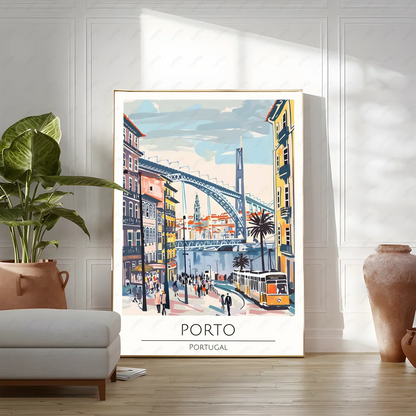 Pictures Portugal Painting Poster Room Decor Home Decoration Interior Wall Art Printing Waterproof Bathroom BedRoom Posters Gift
