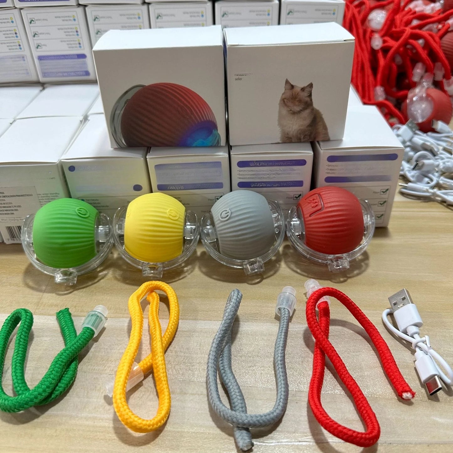 Durable Pet Toys for Dogs And Cats - Teaser Ball with Rope Jumping Ball Thud Toy for Self-Entertainment Pet Supplies