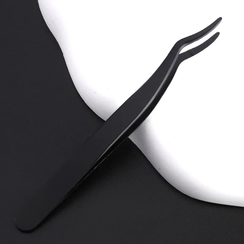 Beauty Tools False Eyelash Aids Eyelash Curler Stainless Steel False Eyelash  Tweezers  eyelash tweezers   makeup tools