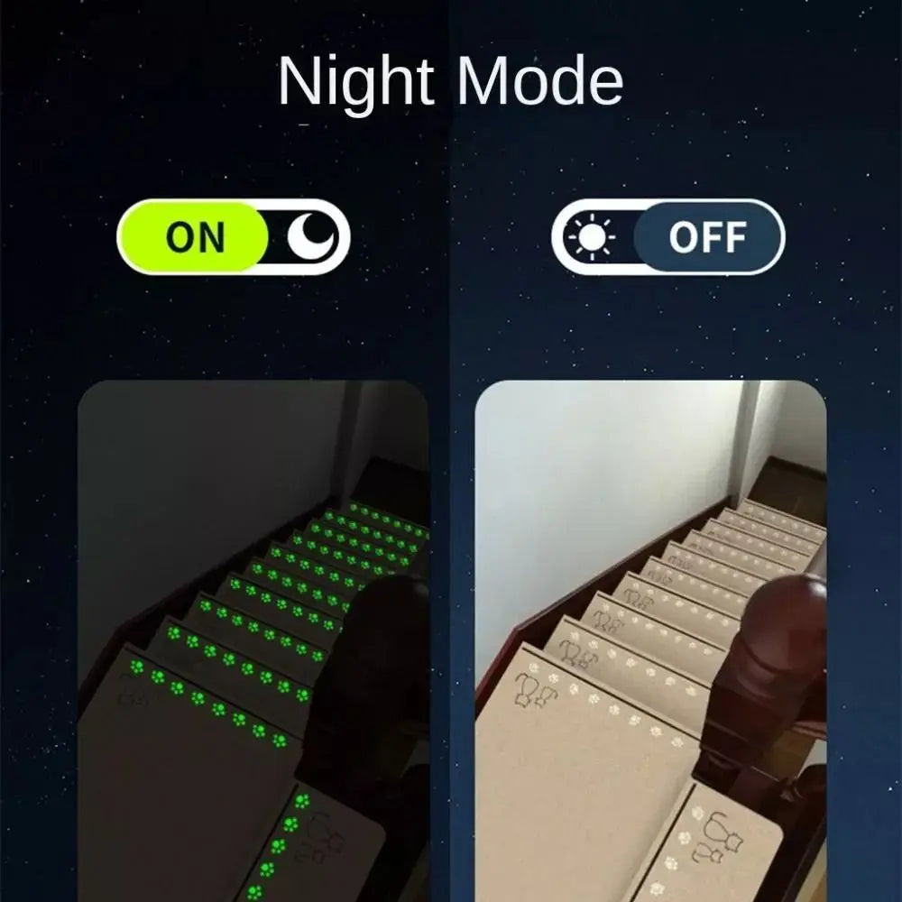 Durable Luminous Stair Mats Self Adhesive Non-slip Stair Carpet Pad Washable Water Absorbent Soft Floor Mat