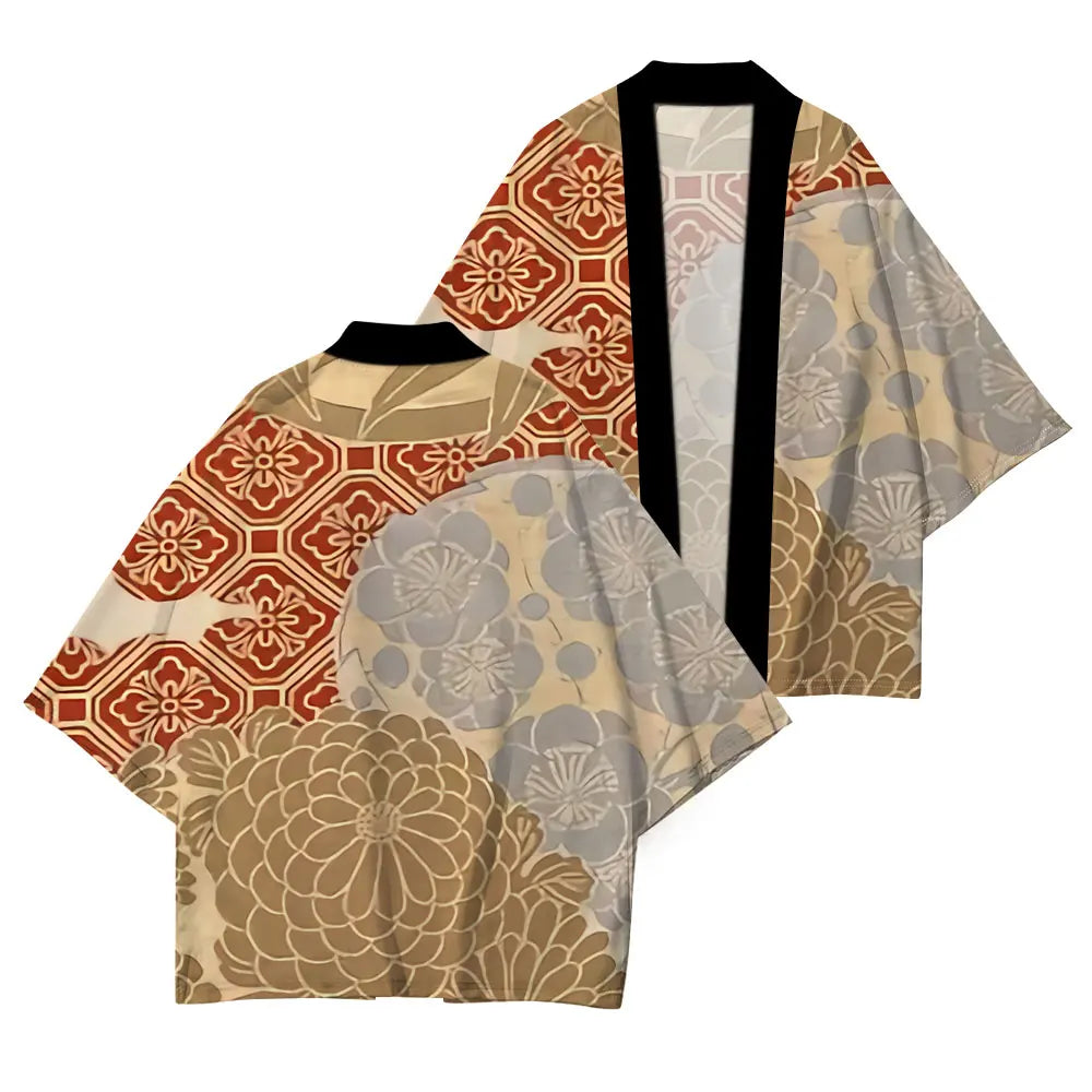 Casual Japanese Kimono Japanese Traditional Clothing Simple Printing Process Loose Comfortable High Quality Cardigan Half Sleeve