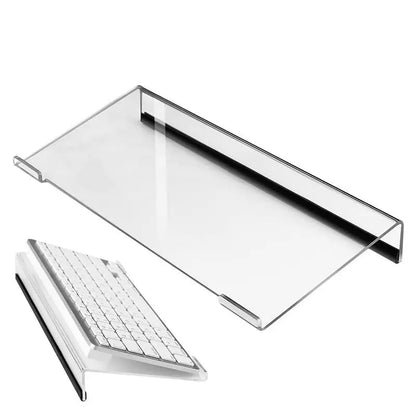Acrylic PC Keyboard Display TrayTilted Keyboard Holder Clear Game Essential Keyboard RiserStand Notebook Computer KeyboardFeet
