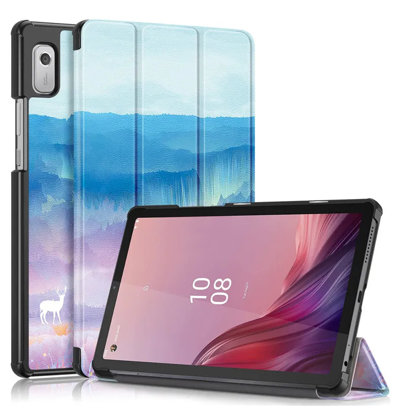 Coque For Lenovo Tab M9 Case 9" Tri-Fold Leather Magnetic Stand Tablet Funda For Lenovo M9 Lenovo Tab M9 tb310fu Smart Cover
