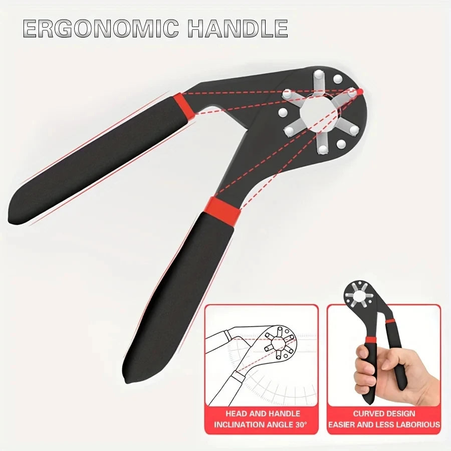 Magic Wrench 6 Inch 8 Inch Multi-purpose Hexagonal Alloy Steel Manual Clampable Movable Hexagonal Wrench
