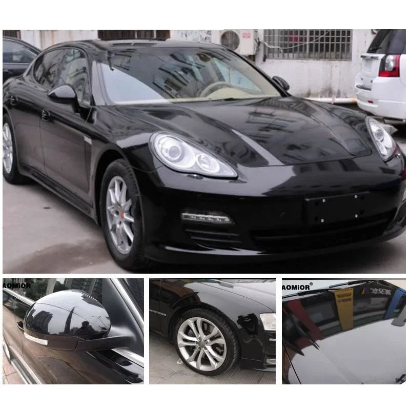Gloss black car body film vinyl wrap decals self adhesive sticker motorcycles bike auto skin color changing films 150*50cm