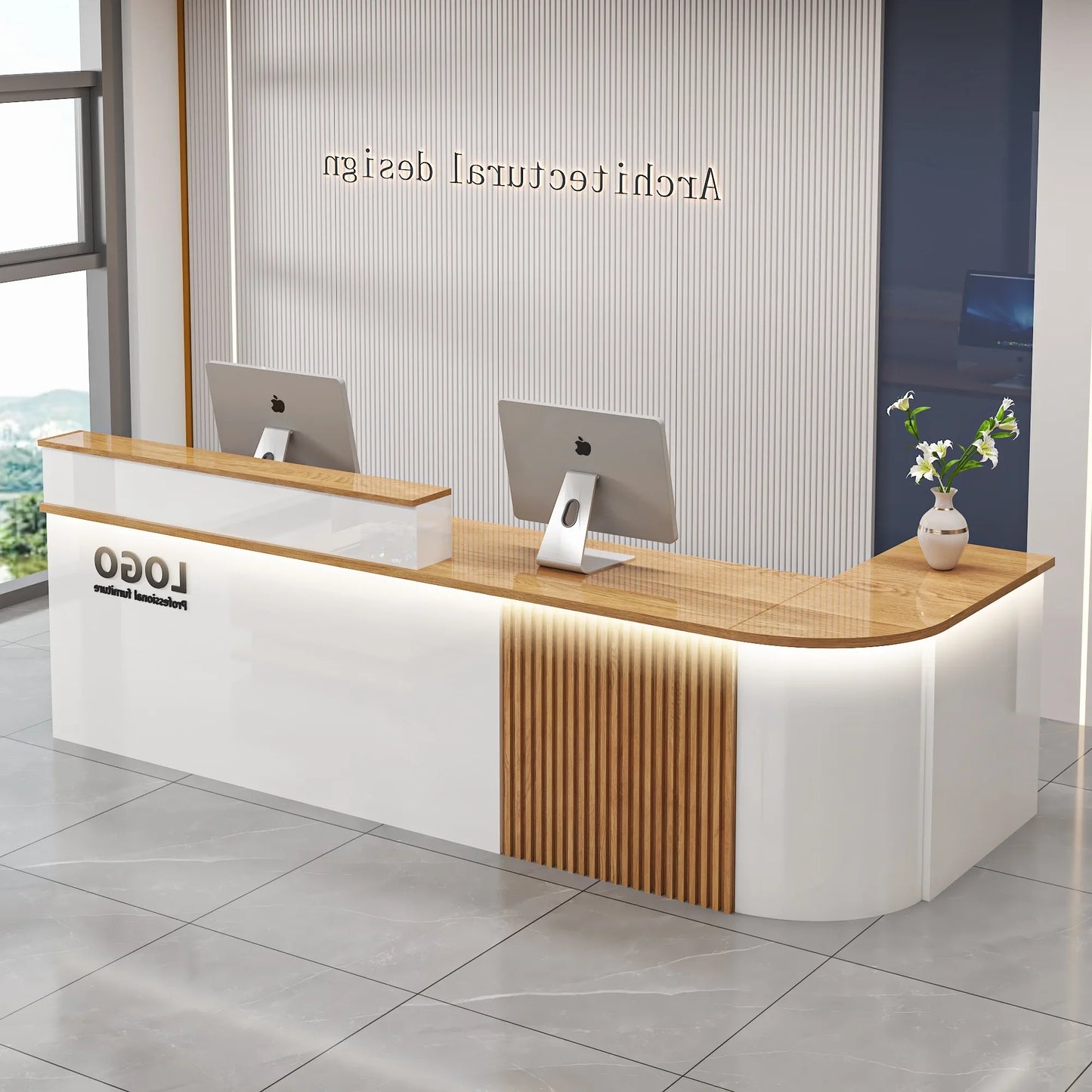Professional Office Bar Counter Simple Luxury Beauty Design Reception Desk Modern Salon Bancone Bar Lusso Commercial Furniture
