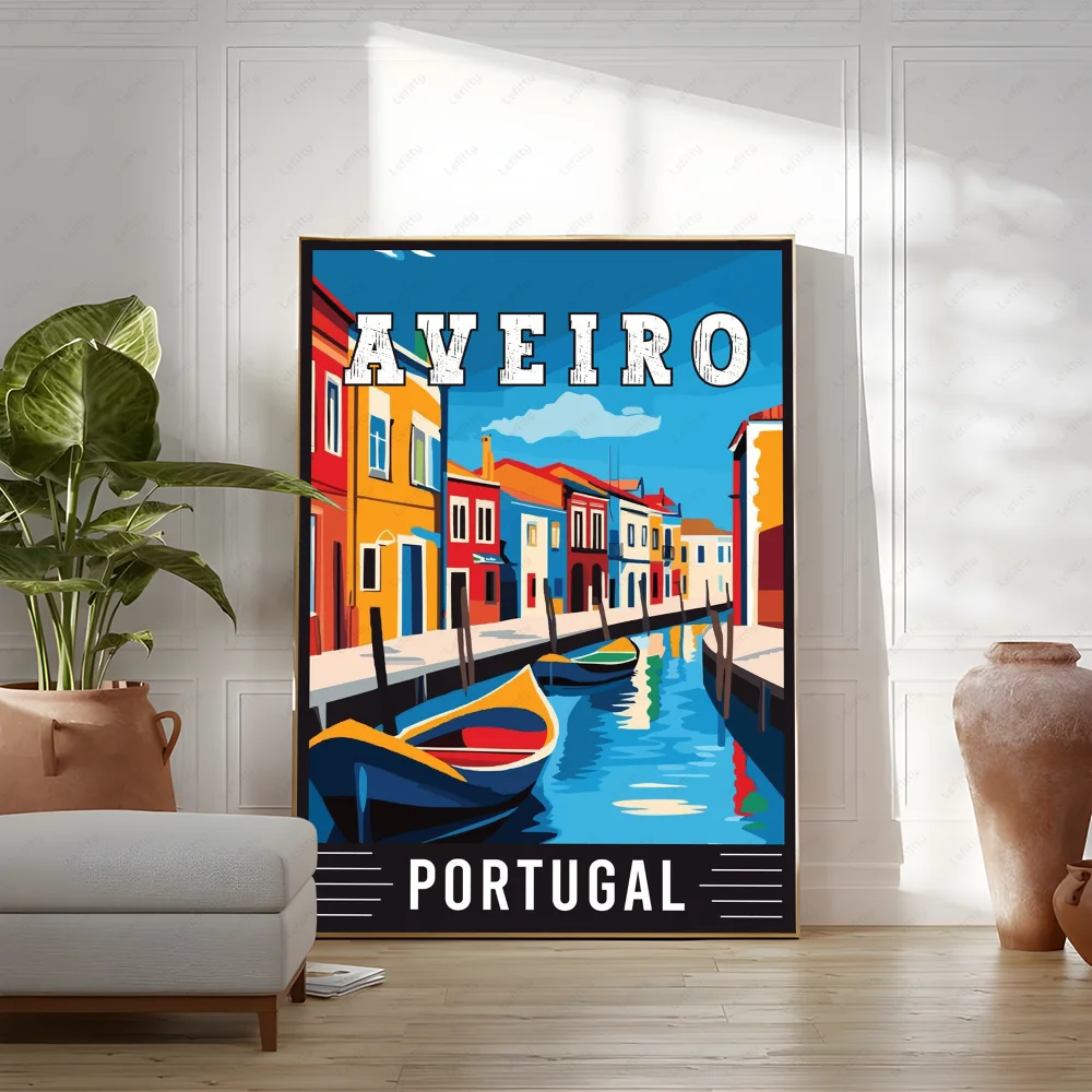 Pictures Portugal Painting Poster Room Decor Home Decoration Interior Wall Art Printing Waterproof Bathroom BedRoom Posters Gift
