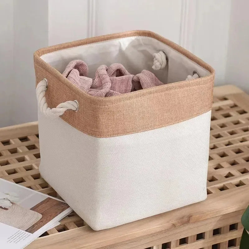 Storage Bin Multifunctional Organizer Basket for Toys and Daily Supplies in Bedroom and Living Room