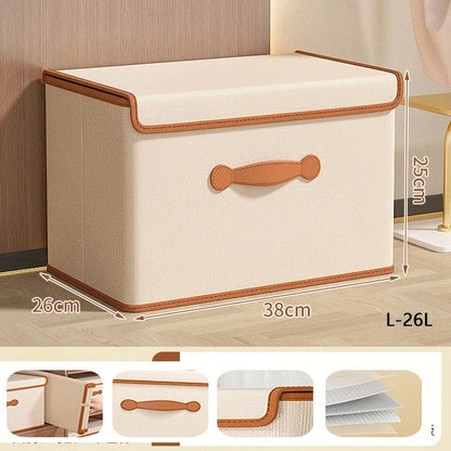 Clothes Storage Box With Lid For Household Use Wardrobe Underwear Storage Box Organizing Boxed Clothes Blankets Storage Basket