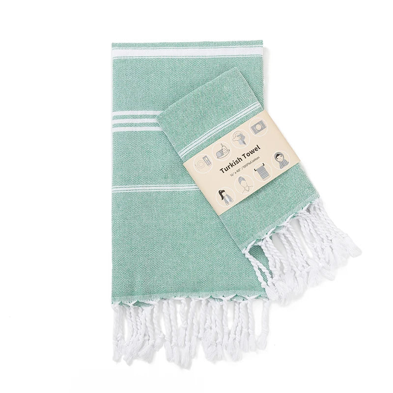 Premium Turkish Cotton Towels Soft and Luxurious Bath Hand and Face Towel Set Striped Towel Rectangular Tablecloth Bathroom set