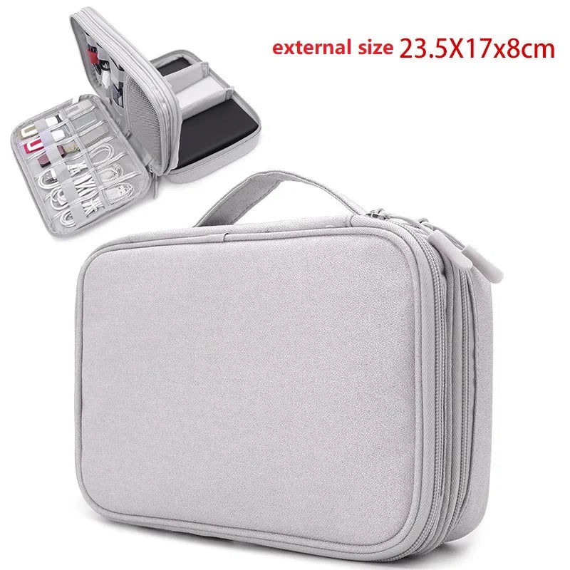 Hard Disk Accessories Carry Bag Gadget Bag Travel Cable Case Electronics Organiser for Chargers Cables Powerbank Hard Drive